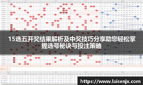 15选五开奖结果解析及中奖技巧分享助您轻松掌握选号秘诀与投注策略